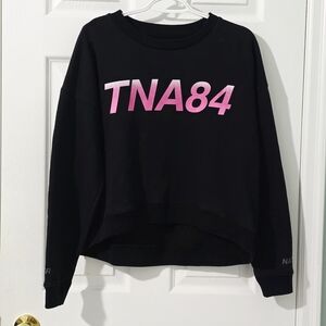 TNA Vintage Women's Pullover Sweatshirt with Pink TNA84 Logo Size S
